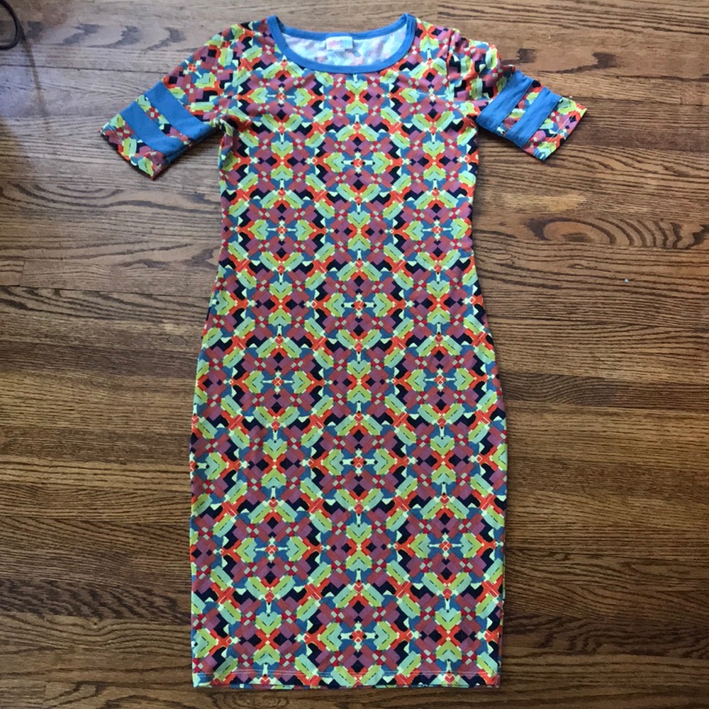 Lularoe | Julia XXS Geometric Print Pencil Dress